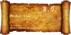 Medus Ila névjegykártya